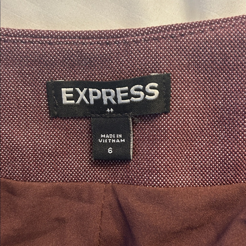 Express Maroon Open-Front Blazer - Picture 3 of 6